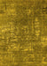Machine Washable Oriental Yellow Industrial Rug, wshurb2490yw