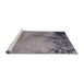 Sideview of Machine Washable Industrial Modern Silver Pink Rug, wshurb2491