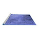 Sideview of Machine Washable Oriental Blue Industrial Rug, wshurb2491blu