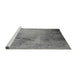 Sideview of Machine Washable Oriental Gray Industrial Rug, wshurb2491gry