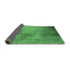 Sideview of Oriental Emerald Green Industrial Rug, urb2491emgrn