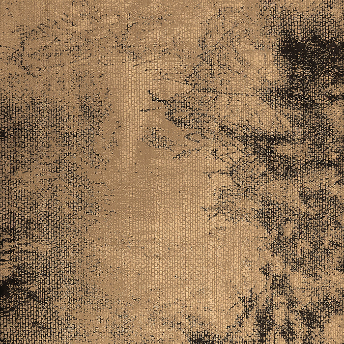 Square Machine Washable Oriental Brown Industrial Rug, wshurb2491brn