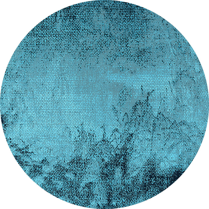 Round Oriental Light Blue Industrial Rug, urb2491lblu
