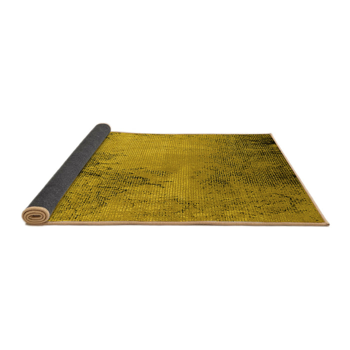 Sideview of Oriental Yellow Industrial Rug, urb2491yw