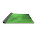 Sideview of Oriental Green Industrial Rug, urb2491grn