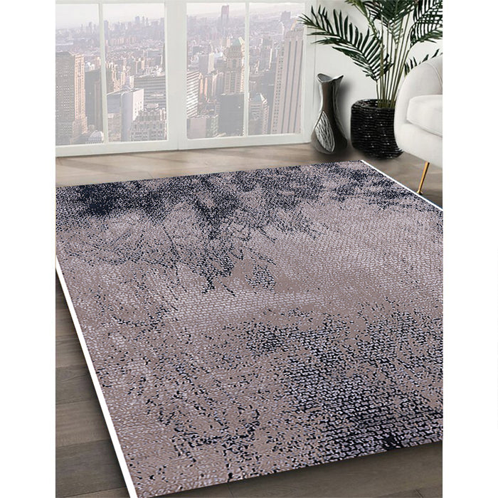 Machine Washable Industrial Modern Silver Pink Rug in a Family Room, wshurb2491