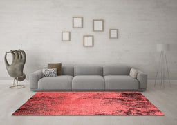 Industrial Red Washable Rugs