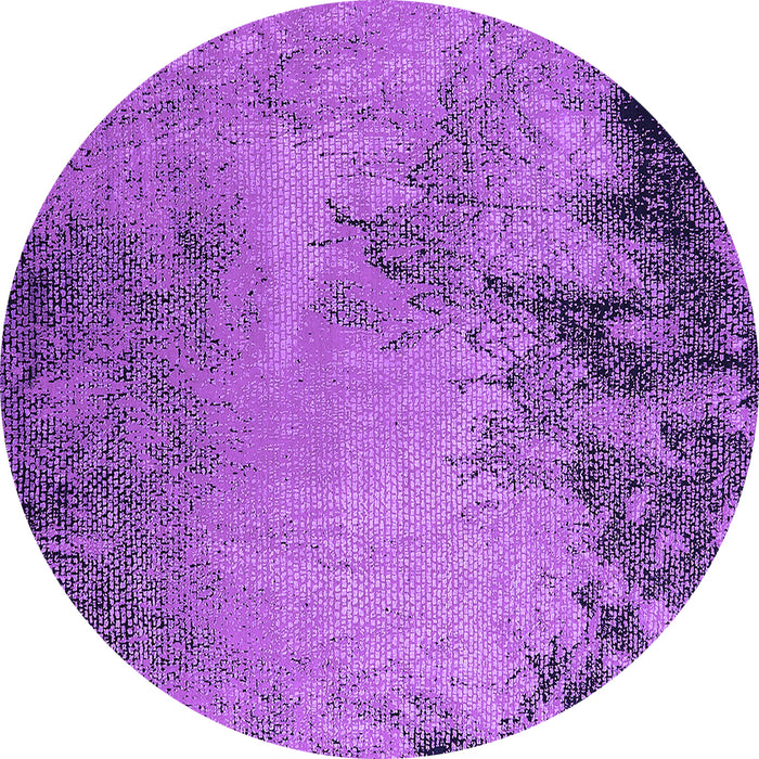 Round Oriental Purple Industrial Rug, urb2491pur