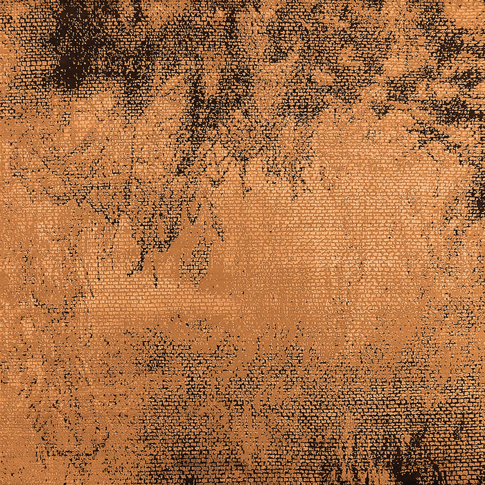 Square Machine Washable Oriental Orange Industrial Area Rugs, wshurb2491org