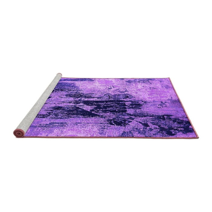 Sideview of Machine Washable Oriental Purple Industrial Area Rugs, wshurb2492pur