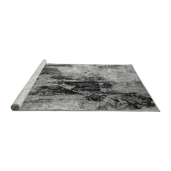 Sideview of Machine Washable Oriental Gray Industrial Rug, wshurb2492gry