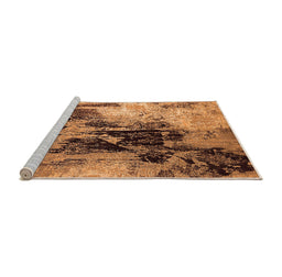 Sideview of Machine Washable Oriental Orange Industrial Area Rugs, wshurb2492org