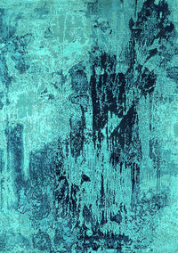 Oriental Turquoise Industrial Rug, urb2492turq