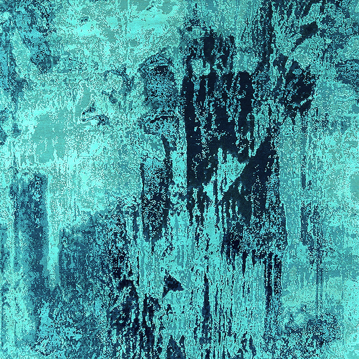 Oriental Turquoise Industrial Rug, urb2492turq