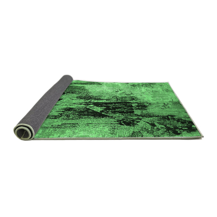 Sideview of Oriental Emerald Green Industrial Rug, urb2492emgrn