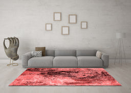 Industrial Red Washable Rugs