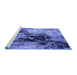 Sideview of Machine Washable Oriental Blue Industrial Rug, wshurb2492blu