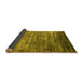 Sideview of Oriental Yellow Industrial Rug, urb2493yw