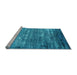 Sideview of Machine Washable Oriental Light Blue Industrial Rug, wshurb2493lblu