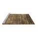 Sideview of Machine Washable Oriental Brown Industrial Rug, wshurb2493brn