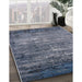 Machine Washable Industrial Modern Blue Moss Green Rug in a Family Room, wshurb2493