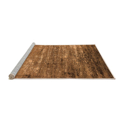 Sideview of Machine Washable Oriental Orange Industrial Area Rugs, wshurb2493org
