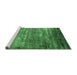 Sideview of Machine Washable Oriental Emerald Green Industrial Area Rugs, wshurb2493emgrn