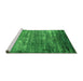 Sideview of Machine Washable Oriental Green Industrial Area Rugs, wshurb2493grn