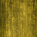 Square Machine Washable Oriental Yellow Industrial Rug, wshurb2493yw