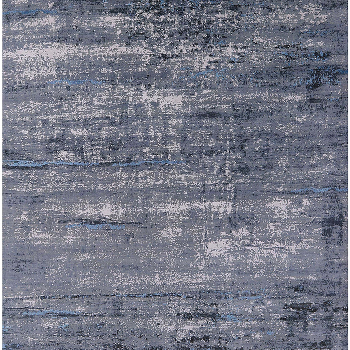 Mid-Century Modern Blue Moss Green Oriental Rug, urb2493