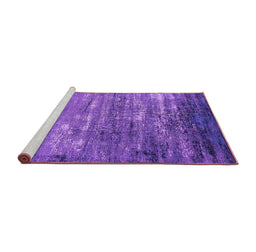 Sideview of Machine Washable Oriental Purple Industrial Area Rugs, wshurb2493pur