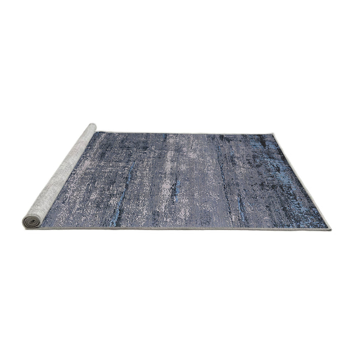Sideview of Machine Washable Industrial Modern Purple Navy Blue Rug, wshurb2494