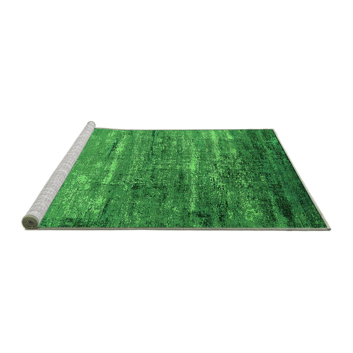 Sideview of Machine Washable Oriental Green Industrial Area Rugs, wshurb2494grn