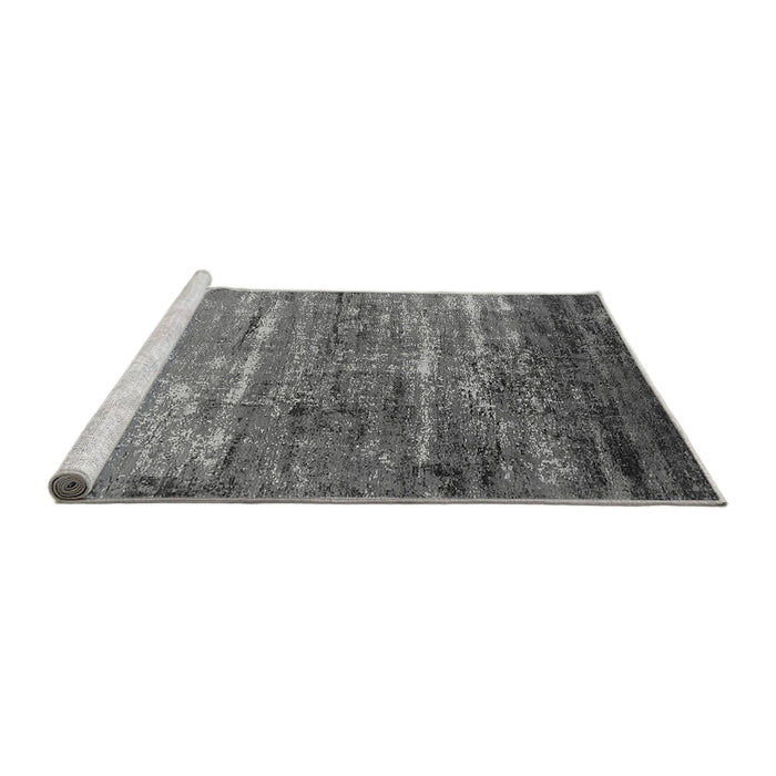 Sideview of Machine Washable Oriental Gray Industrial Rug, wshurb2494gry