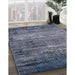 Mid-Century Modern Purple Navy Blue Oriental Rug in Family Room, urb2494