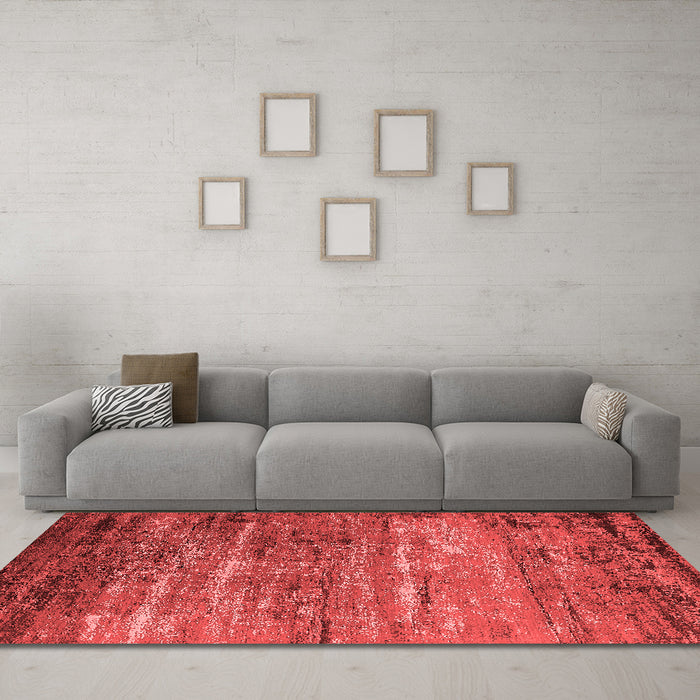 Industrial Red Washable Rugs