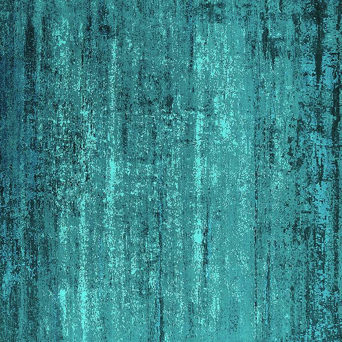 Square Machine Washable Oriental Turquoise Industrial Area Rugs, wshurb2494turq