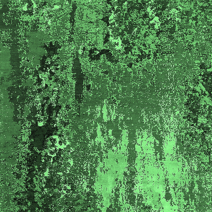 Machine Washable Oriental Emerald Green Industrial Area Rugs, wshurb2495emgrn