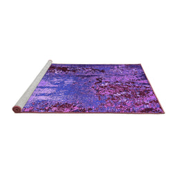 Sideview of Machine Washable Oriental Purple Industrial Area Rugs, wshurb2495pur