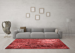 Industrial Red Washable Rugs