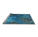 Sideview of Machine Washable Oriental Light Blue Industrial Rug, wshurb2495lblu