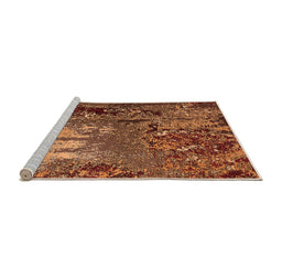 Sideview of Machine Washable Oriental Orange Industrial Area Rugs, wshurb2495org