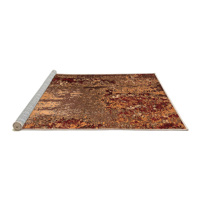 Sideview of Machine Washable Oriental Orange Industrial Area Rugs, wshurb2495org