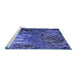 Sideview of Machine Washable Oriental Blue Industrial Rug, wshurb2495blu