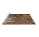 Sideview of Machine Washable Oriental Brown Industrial Rug, wshurb2495brn