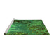 Sideview of Machine Washable Oriental Green Industrial Area Rugs, wshurb2495grn