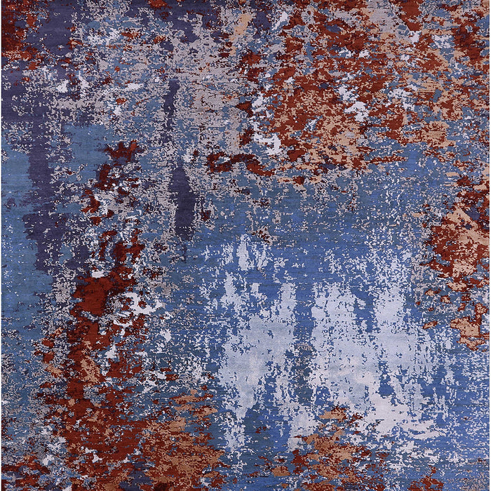 Square Machine Washable Industrial Modern Plum Purple Rug, wshurb2495