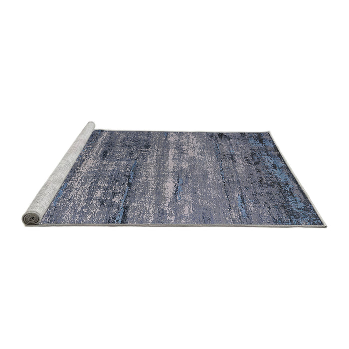 Sideview of Machine Washable Industrial Modern Purple Navy Blue Rug, wshurb2496