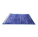 Sideview of Machine Washable Oriental Blue Industrial Rug, wshurb2496blu