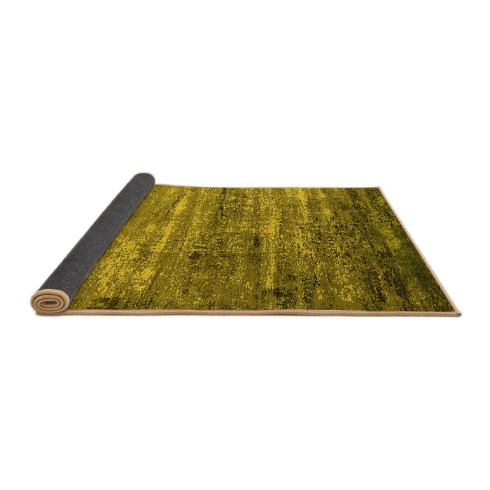 Sideview of Oriental Yellow Industrial Rug, urb2496yw